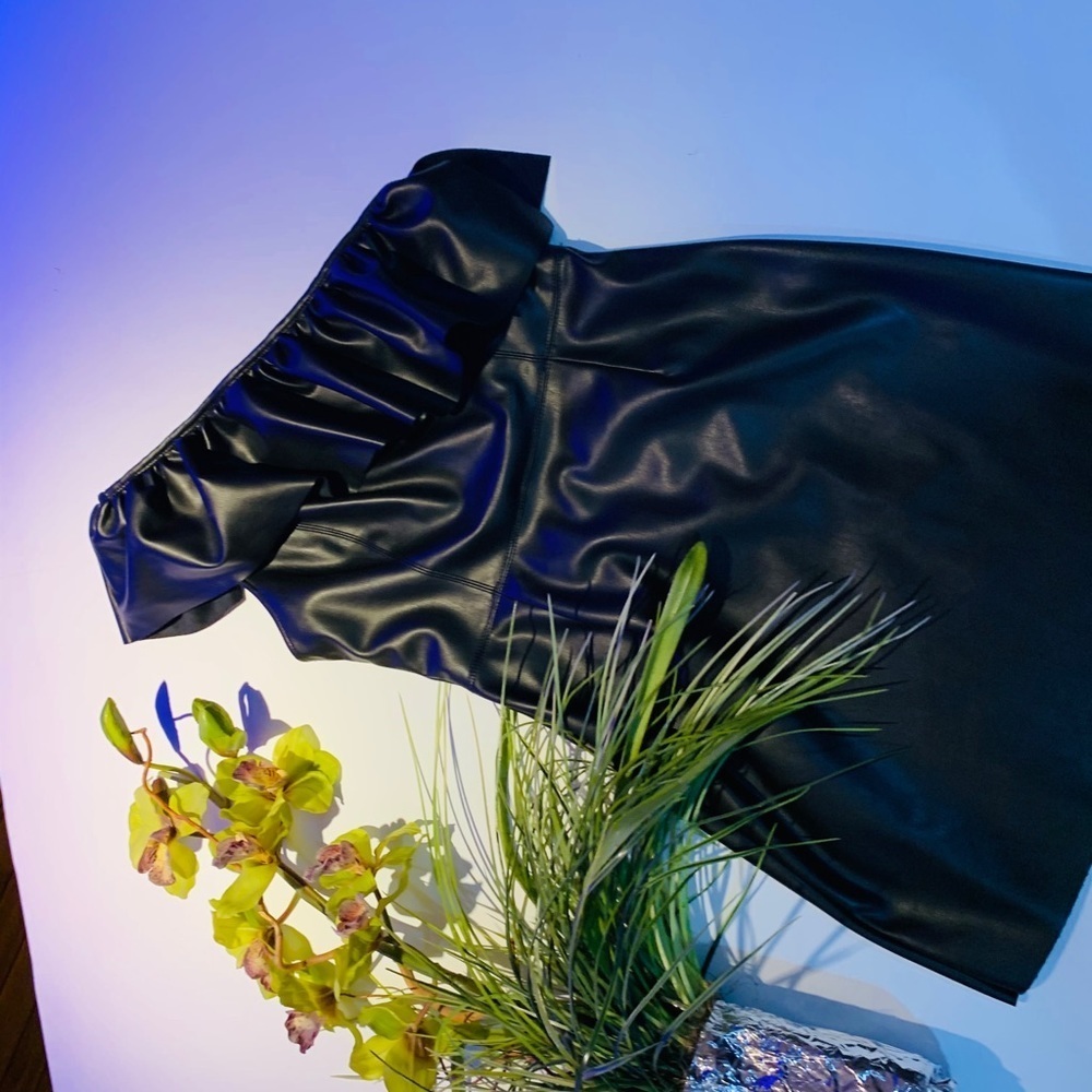 BB Dakota pleather one shoulder dress size 4 BNWOT